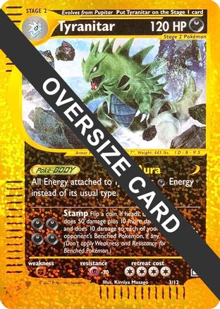 Tyranitar 003/12 - Reverse Holofoil Jumbo Cards - Promo