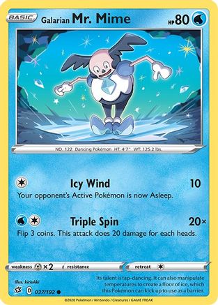 Galarian Mr. Mime 037/192 SWSH02 Rebel Clash - Common