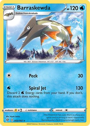 Barraskewda 053/192 SWSH02 Rebel Clash - Rare
