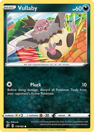 Vullaby 119/192 - Reverse Holofoil SWSH02 Rebel Clash - Common
