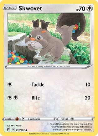 Skwovet 151/192 SWSH02 Rebel Clash - Common