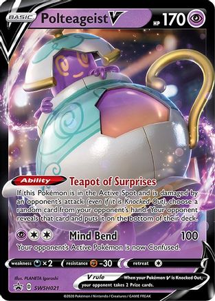 Polteageist V SWSH021 - Holofoil SWSH Sword & Shield Promo Cards - Promo