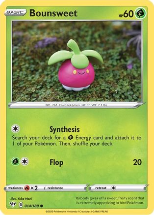 Bounsweet 014/189 - Reverse Holofoil SWSH03 Darkness Ablaze - Common