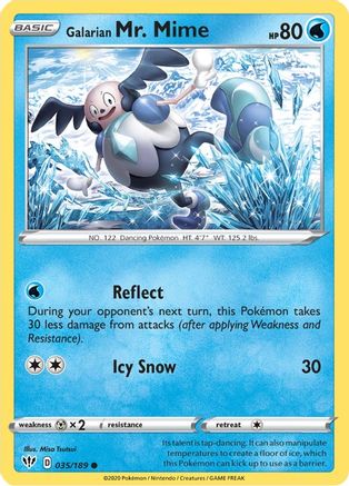Galarian Mr. Mime 035/189 - Reverse Holofoil SWSH03 Darkness Ablaze - Common