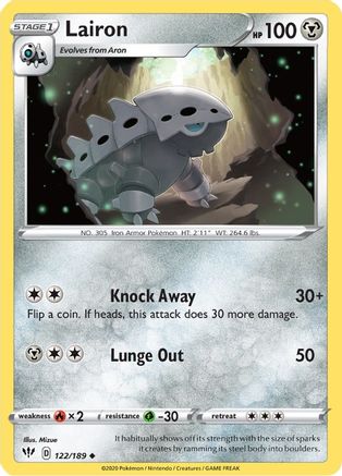 Lairon 122/189 SWSH03 Darkness Ablaze - Uncommon
