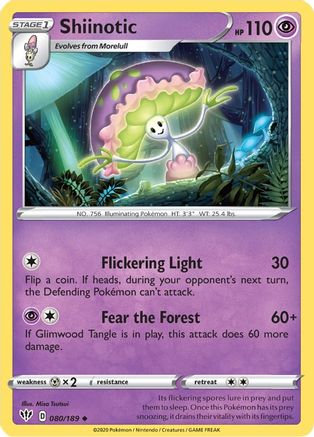 Shiinotic 080/189 SWSH03 Darkness Ablaze - Uncommon
