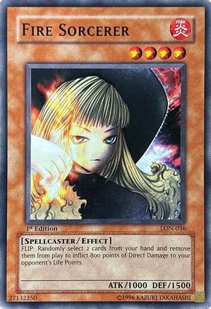 Fire Sorcerer (LON-036) - Labyrinth of Nightmare Unlimited