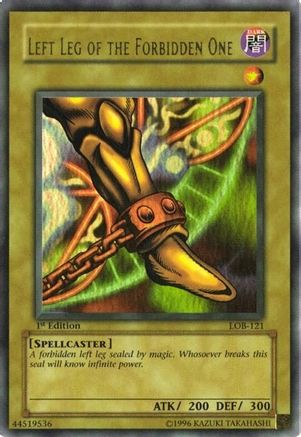 Left Leg of the Forbidden One (LOB-121) - The Legend of Blue Eyes White Dragon 1st Edition