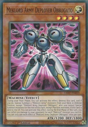 Meklord Army Deployer Obbligato (LED7-EN019) - Legendary Duelists: Rage of Ra 1st Edition