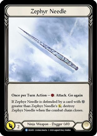 Zephyr Needle (CRU051) - Crucible of War 1st Edition Cold Foil