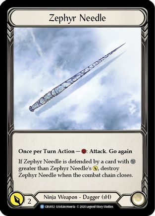 Zephyr Needle (Reverse) (CRU052) - Crucible of War Unlimited Edition Rainbow Foil