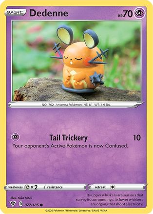 Dedenne 077/185 - Reverse Holofoil SWSH04 Vivid Voltage - Common