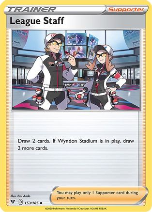 League Staff 153/185 SWSH04 Vivid Voltage - Uncommon