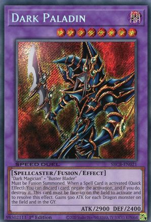 Dark Paladin (Secret) (SBCB-EN021) - Speed Duel: Battle City Box 1st Edition
