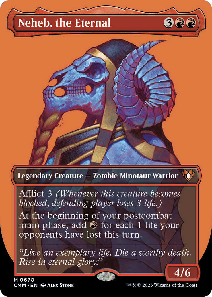 Neheb, the Eternal (Borderless) (CMM-678) - Commander Masters (Borderless) Foil