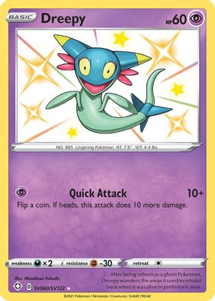 Dreepy SV060/SV122 - Holofoil Shining Fates Shiny Vault - Shiny Holo Rare