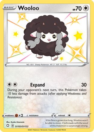 Wooloo SV103/SV122 - Holofoil Shining Fates Shiny Vault - Shiny Holo Rare