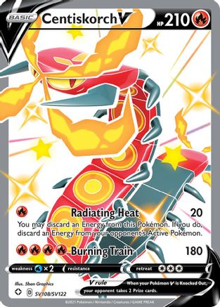 Centiskorch V SV108/SV122 - Holofoil Shining Fates Shiny Vault - Shiny Holo Rare