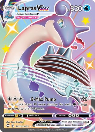 Lapras VMAX SV111/SV122 - Holofoil Shining Fates Shiny Vault - Shiny Holo Rare
