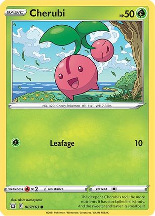 Cherubi 007/163 - Reverse Holofoil SWSH05 Battle Styles - Common