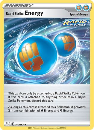 Rapid Strike Energy 140/163 - Reverse Holofoil SWSH05 Battle Styles - Uncommon