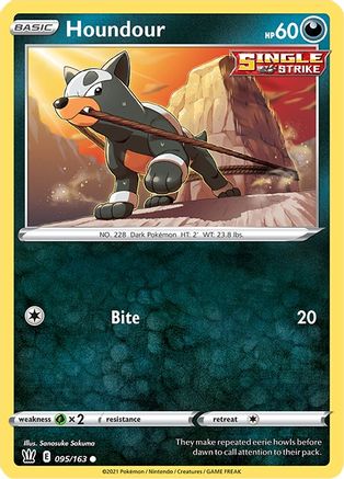 Houndour 095/163 - Reverse Holofoil SWSH05 Battle Styles - Common