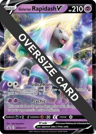Galarian Rapidash V SWSH111 - Holofoil Jumbo Cards - Promo