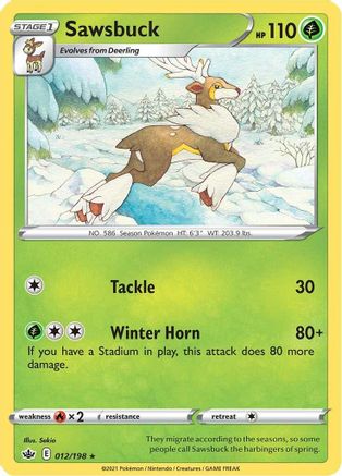Sawsbuck 012/198 SWSH06 Chilling Reign - Rare