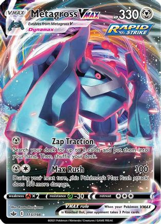 Metagross VMAX 113/198 - Holofoil SWSH06 Chilling Reign - Ultra Rare