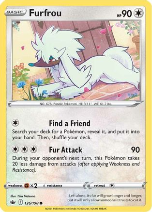 Furfrou 126/198 SWSH06 Chilling Reign - Common