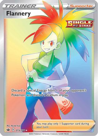 Flannery (Secret) 215/198 - Holofoil SWSH06 Chilling Reign - Secret Rare
