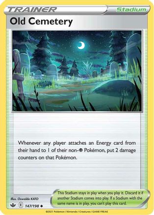 Old Cemetery 147/198 - Reverse Holofoil SWSH06 Chilling Reign - Uncommon