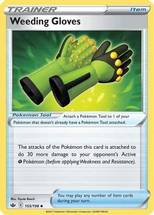 Weeding Gloves 155/198 - Reverse Holofoil SWSH06 Chilling Reign - Uncommon