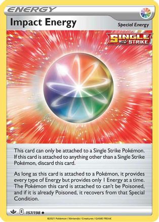 Impact Energy 157/198 - Reverse Holofoil SWSH06 Chilling Reign - Uncommon