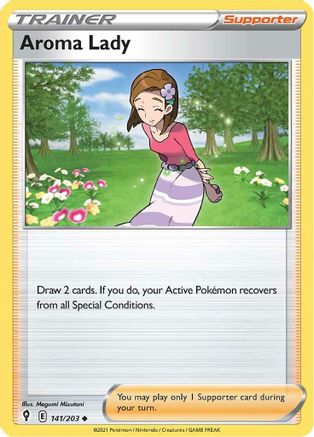 Aroma Lady 141/203 - Reverse Holofoil SWSH07 Evolving Skies - Uncommon