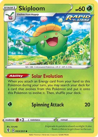 Skiploom 003/203 SWSH07 Evolving Skies - Uncommon