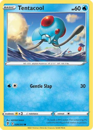 Tentacool 026/203 SWSH07 Evolving Skies - Common