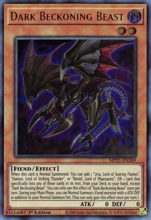 Dark Beckoning Beast (MP21-EN249) - 2021 Tin of Ancient Battles 1st Edition