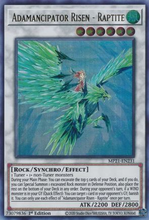 Adamancipator Risen - Raptite (MP21-EN231) - 2021 Tin of Ancient Battles 1st Edition