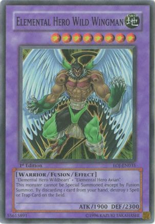 Elemental Hero Wild Wingman (EOJ-EN035) - Enemy of Justice 1st Edition