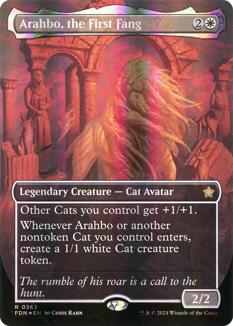 Arahbo, the First Fang (Borderless) (Mana Foil) (FDN-363) - Foundations Foil