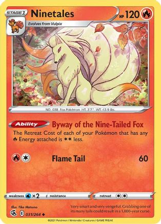 Ninetales (31) 031/264 SWSH08 Fusion Strike - Uncommon