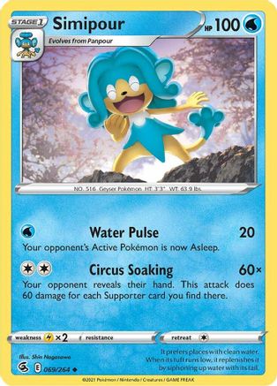 Simipour 069/264 SWSH08 Fusion Strike - Uncommon