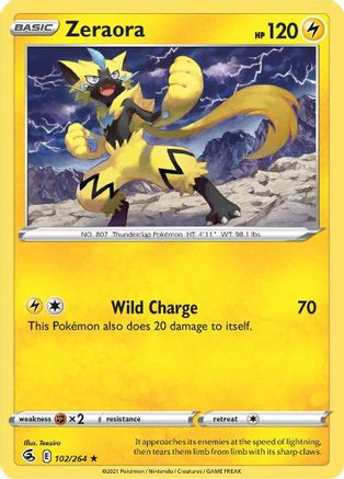 Zeraora 102/264 SWSH08 Fusion Strike - Rare