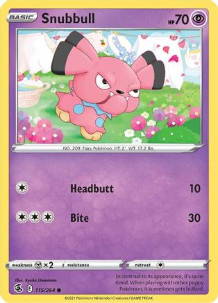 Snubbull 115/264 SWSH08 Fusion Strike - Common