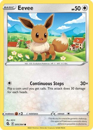 Eevee 205/264 SWSH08 Fusion Strike - Common