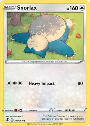 Snorlax 206/264 SWSH08 Fusion Strike - Common