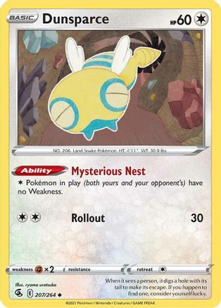 Dunsparce 207/264 SWSH08 Fusion Strike - Uncommon
