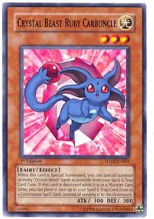 Crystal Beast Ruby Carbuncle (FOTB-EN001) - Force of the Breaker 1st Edition