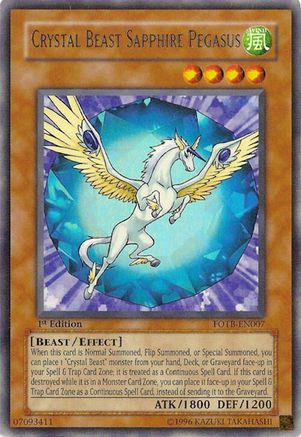Crystal Beast Sapphire Pegasus (FOTB-EN007) - Force of the Breaker Unlimited